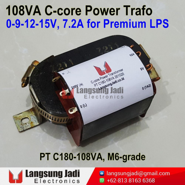 PT C180-108VA 9-12-15V 7.2A for LPS (2010-2020)